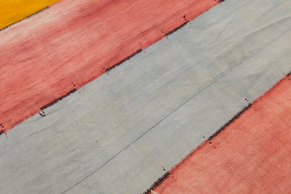Vintage Konya Cihanbeyli Curtain Kilim Rug, 9.2 x 13 ft, 280 x 405 cm, Handwoven Turkish Wool Kilim