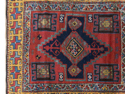 Antique Kurdish Malatya Rug, 102 × 175 cm / 3.3 x 5.7 ft Handmade Wool Rug