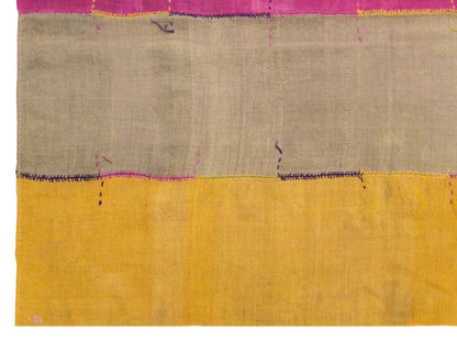 Vintage Konya Cihanbeyli Curtain Kilim Rug, 5.2 x 11 ft, 160 x 345 cm, Handwoven Turkish Wool Kilim