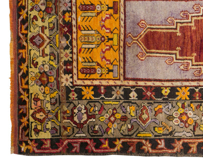 Vintage Konya Prayer Rug, 105 × 165 cm / 3.4 x 5.4 ft Handmade Wool Rug