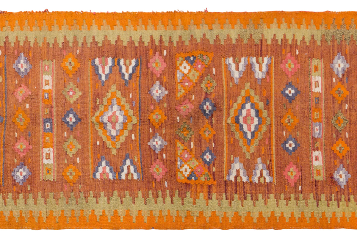 Vintage Turkish Kilim, 84 x 220 cm / 2.8 x 7.2 feet