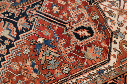 Vintage Turkish Area Rug, 7.7x10.2 ft, 235x310 cm