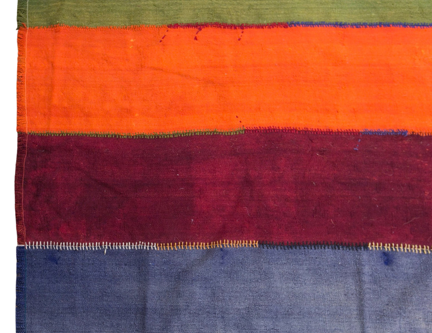 Vintage Turkish Curtain Kilim Rug, 6.7 x 15 ft, 205 x 458 cm, Handwoven Turkish Wool Kilim