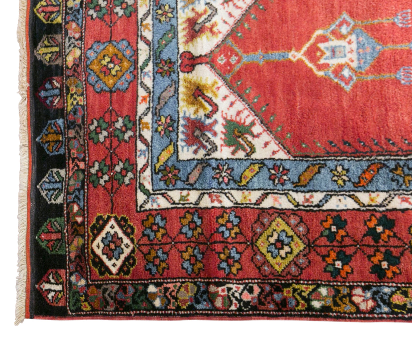 Vintage Konya Prayer Rug, 114 × 200 cm / 3.7 x 6.6 ft Handmade Wool Rug