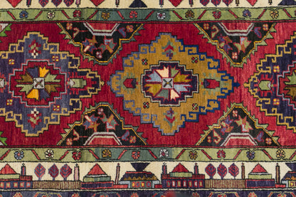 Vintage Konya Rug, 100 × 190 cm / 3.3 x 6.2 ft Handmade Wool Rug