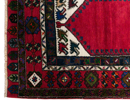 Vintage Konya Prayer Rug, 117 × 200 cm / 3.8 x 6.6 ft Handmade Wool Rug