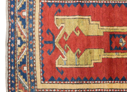 Vintage Caucasian Rug, 90 × 177 cm / 4.2 x 4.8 ft Handmade Wool Rug