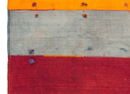 Vintage Konya Cihanbeyli Curtain Kilim Rug, 3.6 x 7.2 ft, 110 x 220 cm, Handwoven Turkish Wool Kilim