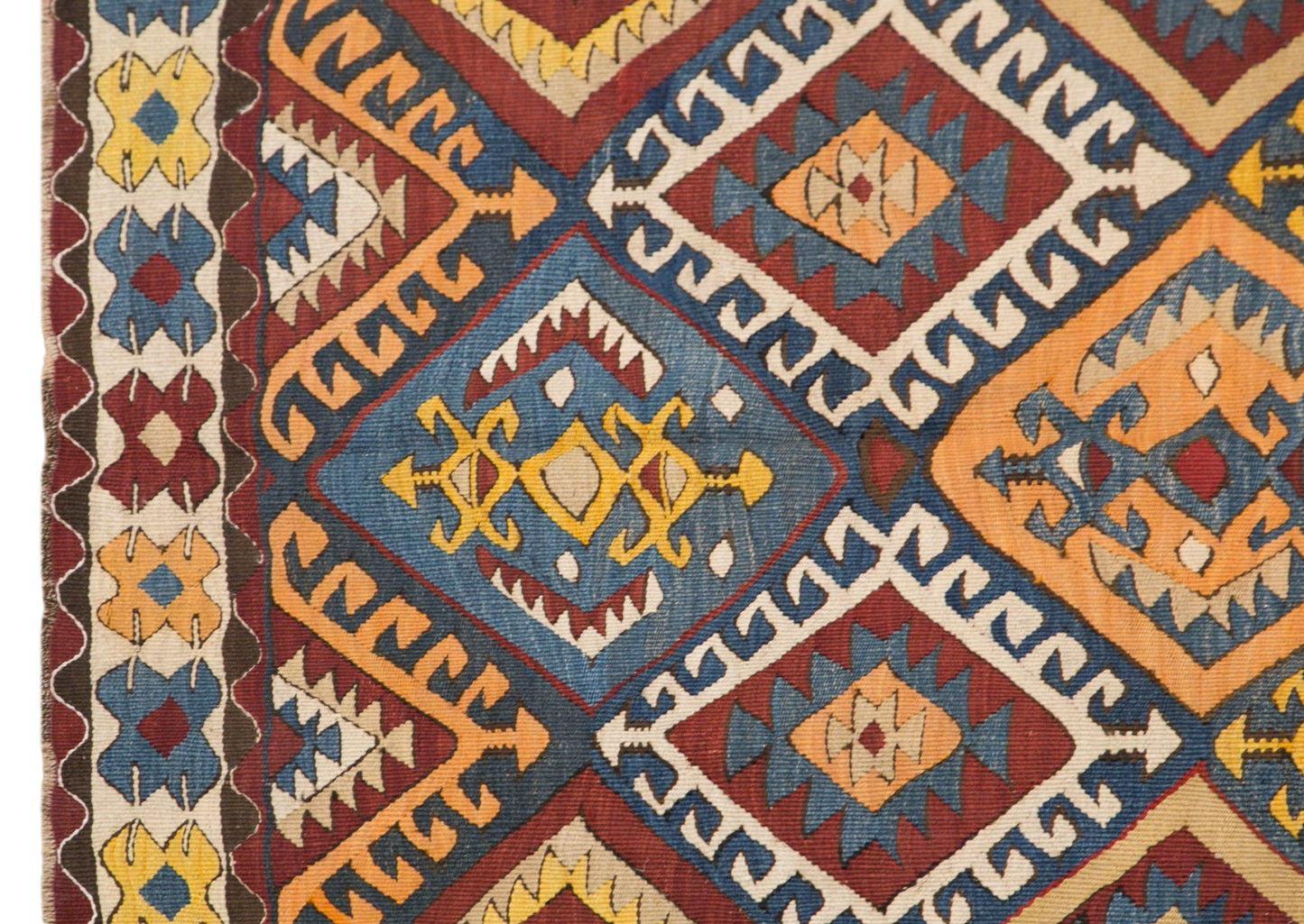 Antique Kilim Rug 5.3 x 8.9 feet 162 x 270 cm
