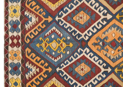 Antique Kilim Rug 5.3 x 8.9 feet 162 x 270 cm