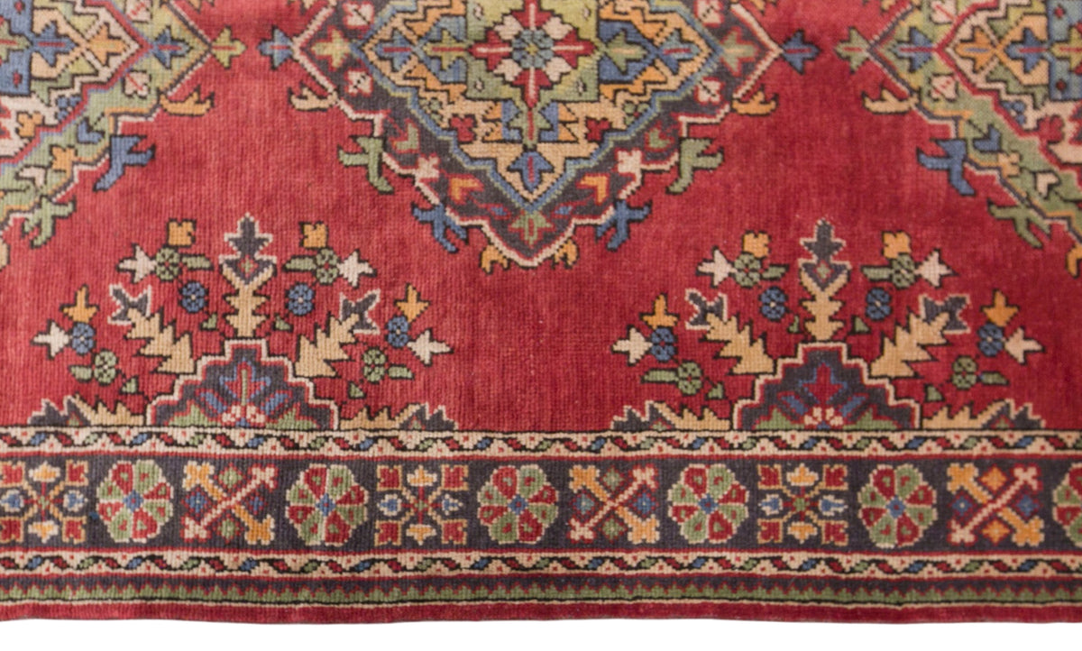 Vintage Konya Runner Rug, 147 × 390 cm / 4.8 x 13 ft Rug, Handmade Wool Turkish Rug