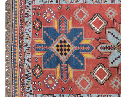 Vintage Caucasian Derbent Rug, 125 × 185 cm / 4.1 x 6.1 ft Handmade Wool Rug