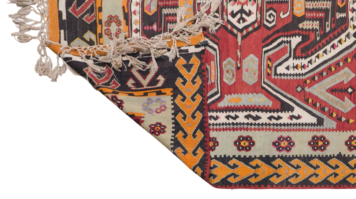 Vintage Hattuşaş kilim, 195 x 406 cm / 6.4 x 13 feet