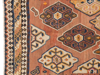 Old Kilim Rug 4.8 x 8.7 feet 145 x 265 cm