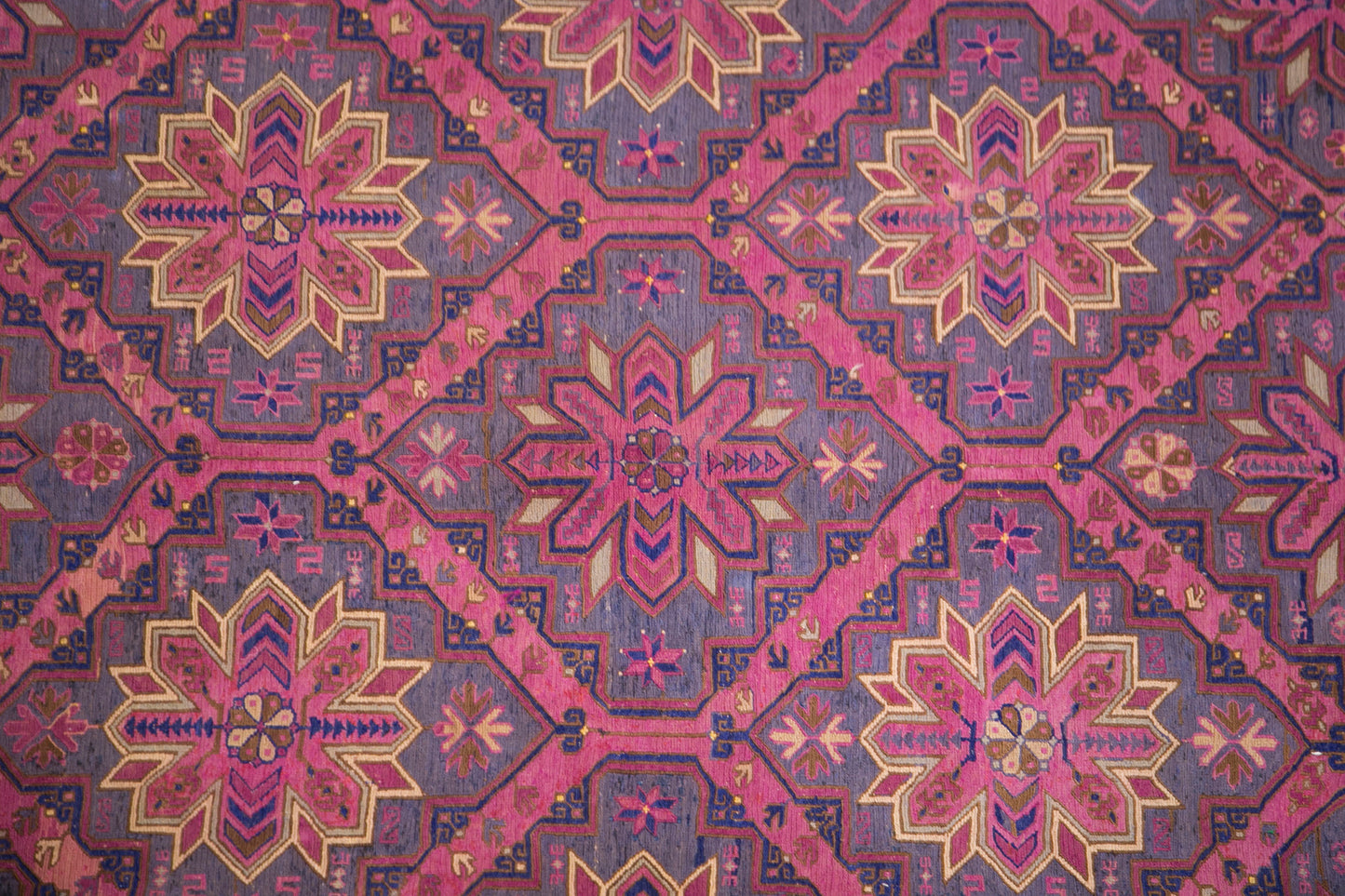Vintage Turkish Area Rug, 7.4x12.3 ft, 225x375 cm