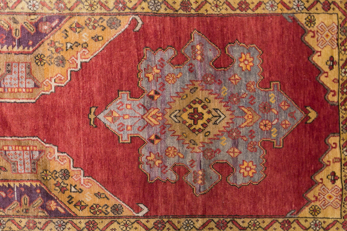 Vintage Konya Rug, 150 × 300 cm / 4.9 x 9.8 ft Rug, Handmade Wool Turkish Rug