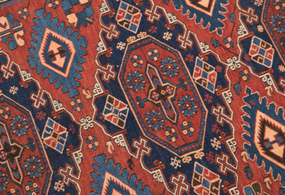 Vintage Turkish Area Rug, 4.4x5.7 ft, 135x175 cm