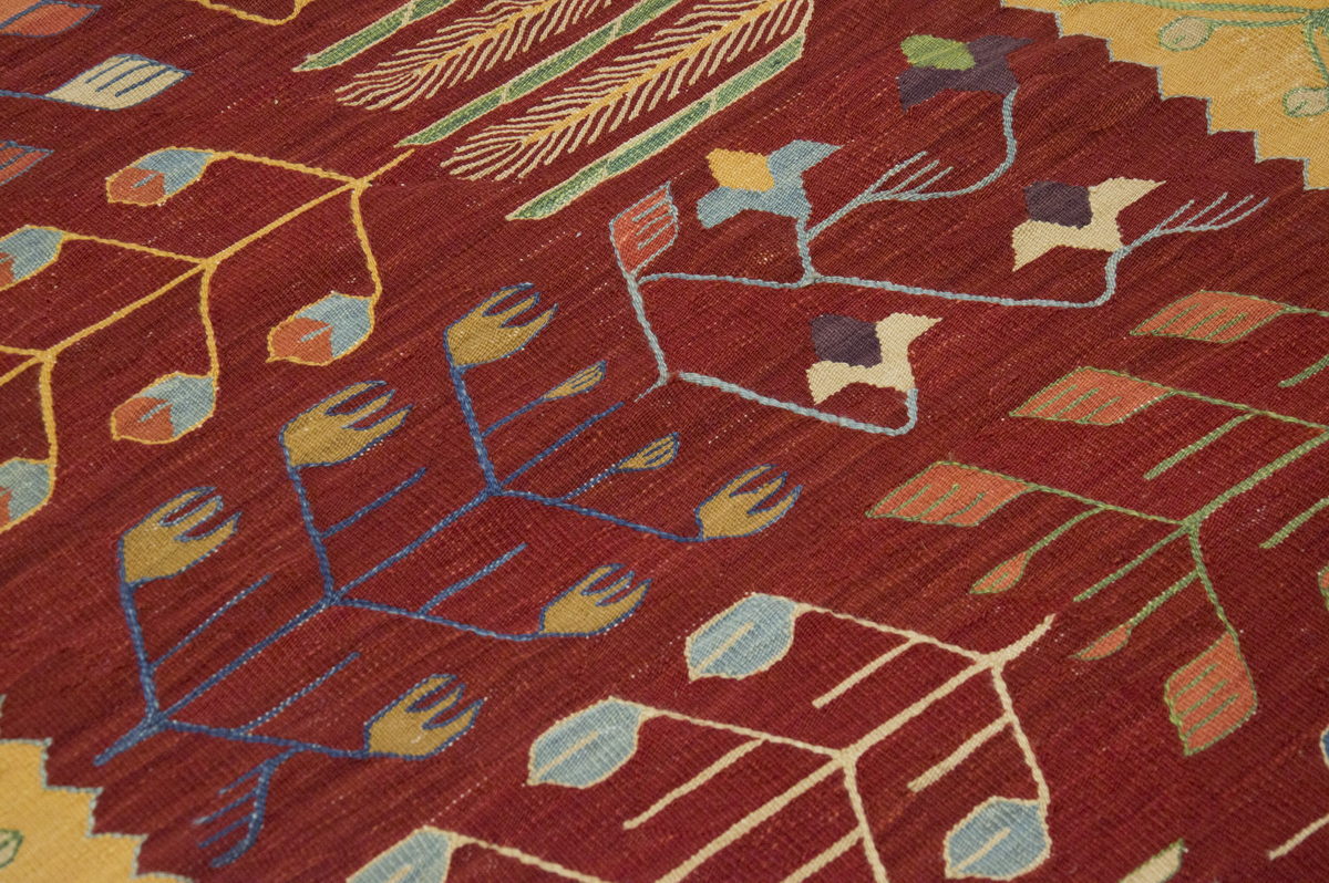 3x7.8 feet Kilim,3x8 Kilim Rug,Turkish Kilim Rug,Oushak Kilim,Handwoven Kilim, Handspun Wool Kilim Rug,New Kilim Rug,Natural Color Kilim