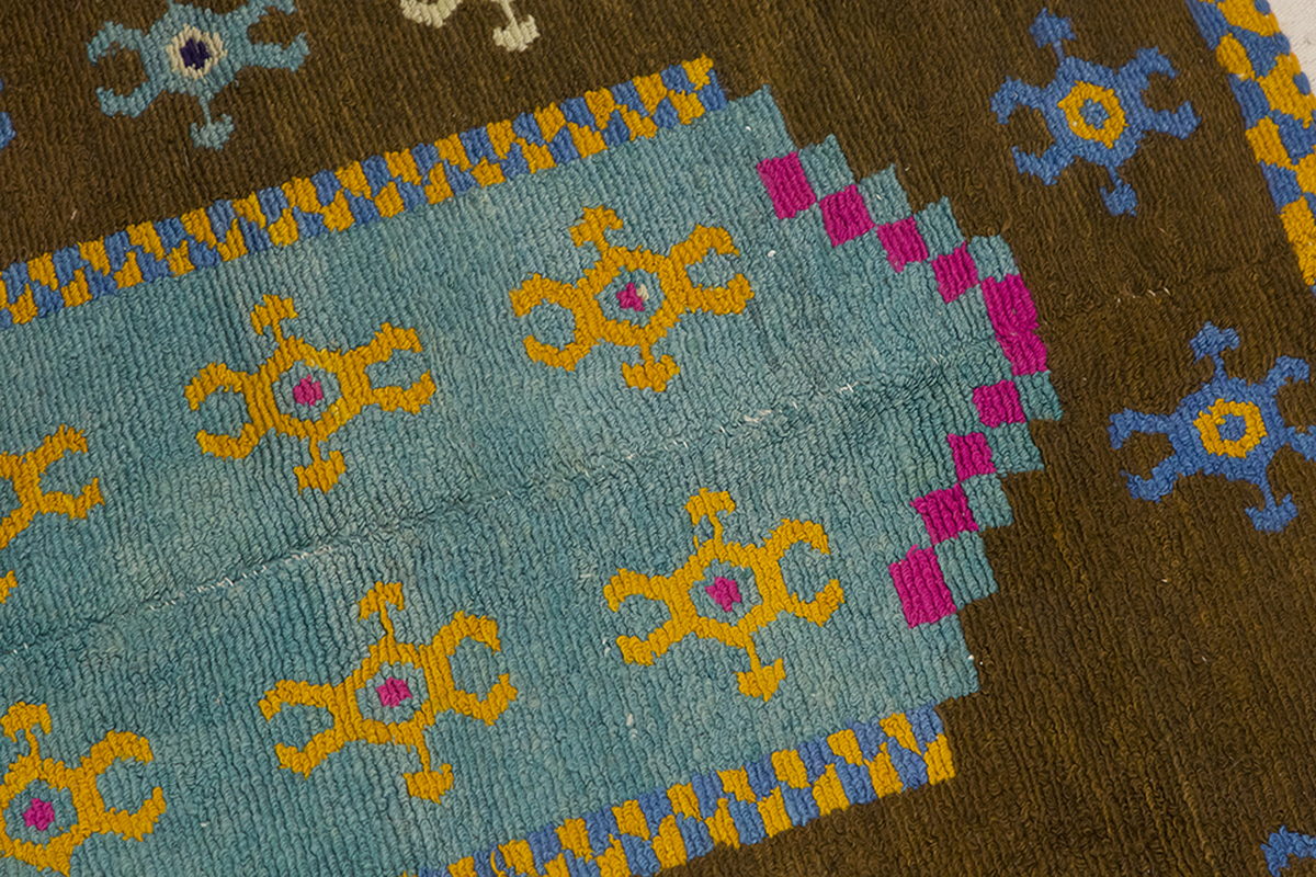 4'" x 4'7" ft Turkish Tulu,Tulu Rug, Karapınar Tulu Rug, Vintage Tulu 123 x 140 cm