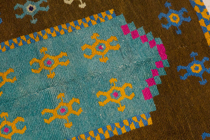 4'" x 4'7" ft Turkish Tulu,Tulu Rug, Karapınar Tulu Rug, Vintage Tulu 123 x 140 cm