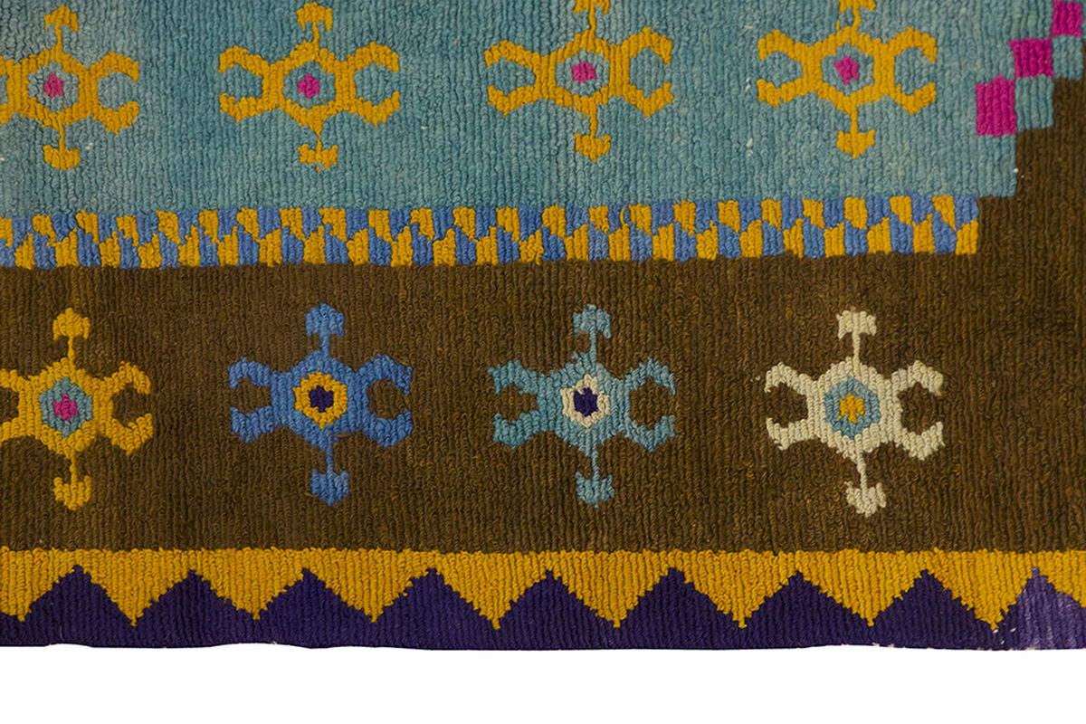 4'" x 4'7" ft Turkish Tulu,Tulu Rug, Karapınar Tulu Rug, Vintage Tulu 123 x 140 cm