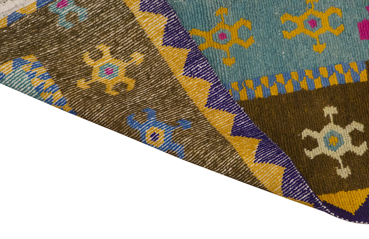 4'" x 4'7" ft Turkish Tulu,Tulu Rug, Karapınar Tulu Rug, Vintage Tulu 123 x 140 cm