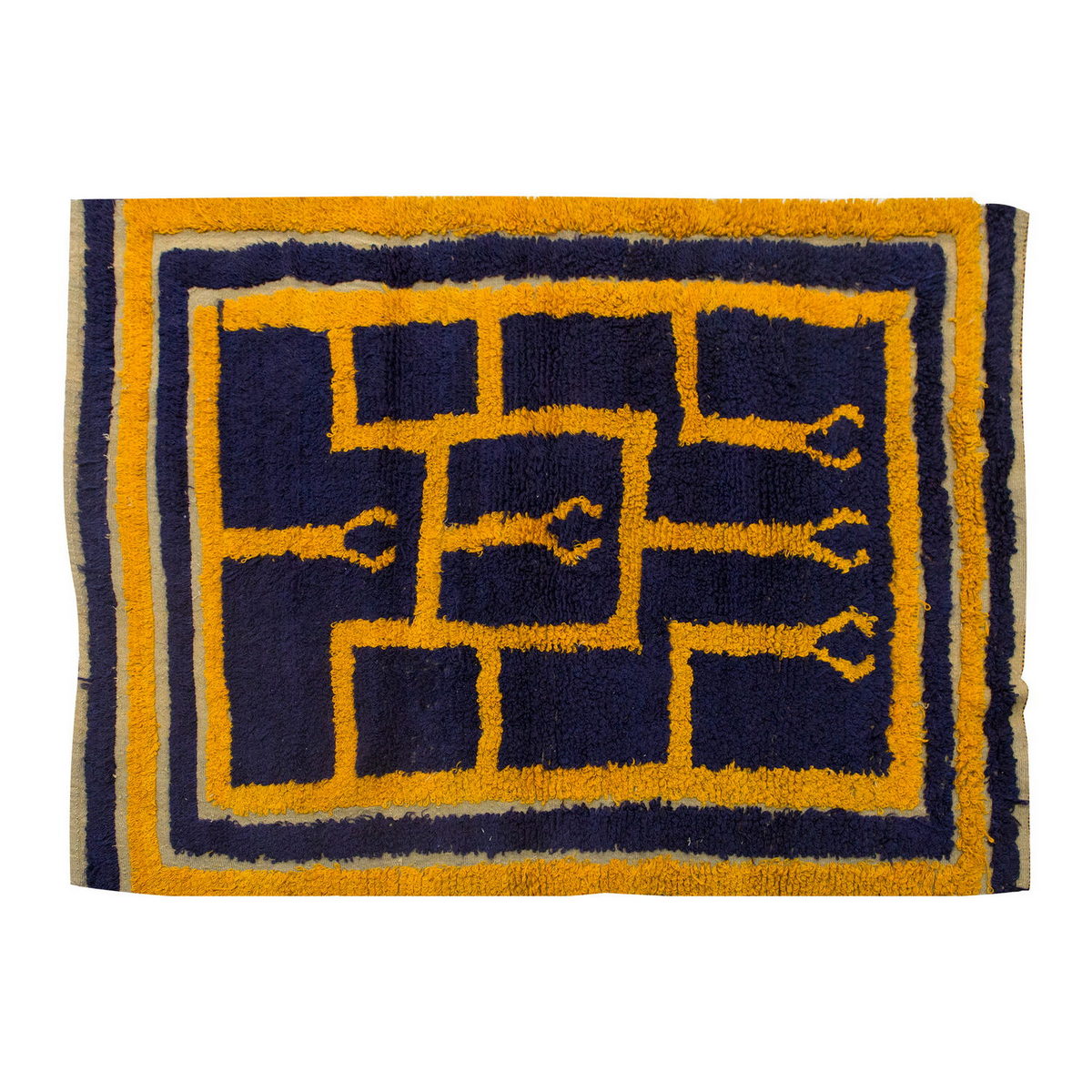 4'1"x5'2" ft Turkish Tulu,Tulu Rug, Karapınar Tulu Rug, Vintage Tulu 124 x 158 cm