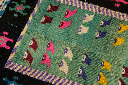 4'1"x5'3" ft Turkish Tulu,Tulu Rug, Karapınar Tulu Rug, Vintage Tulu 124 x 160 cm