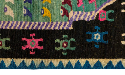 4'1"x5'3" ft Turkish Tulu,Tulu Rug, Karapınar Tulu Rug, Vintage Tulu 124 x 160 cm