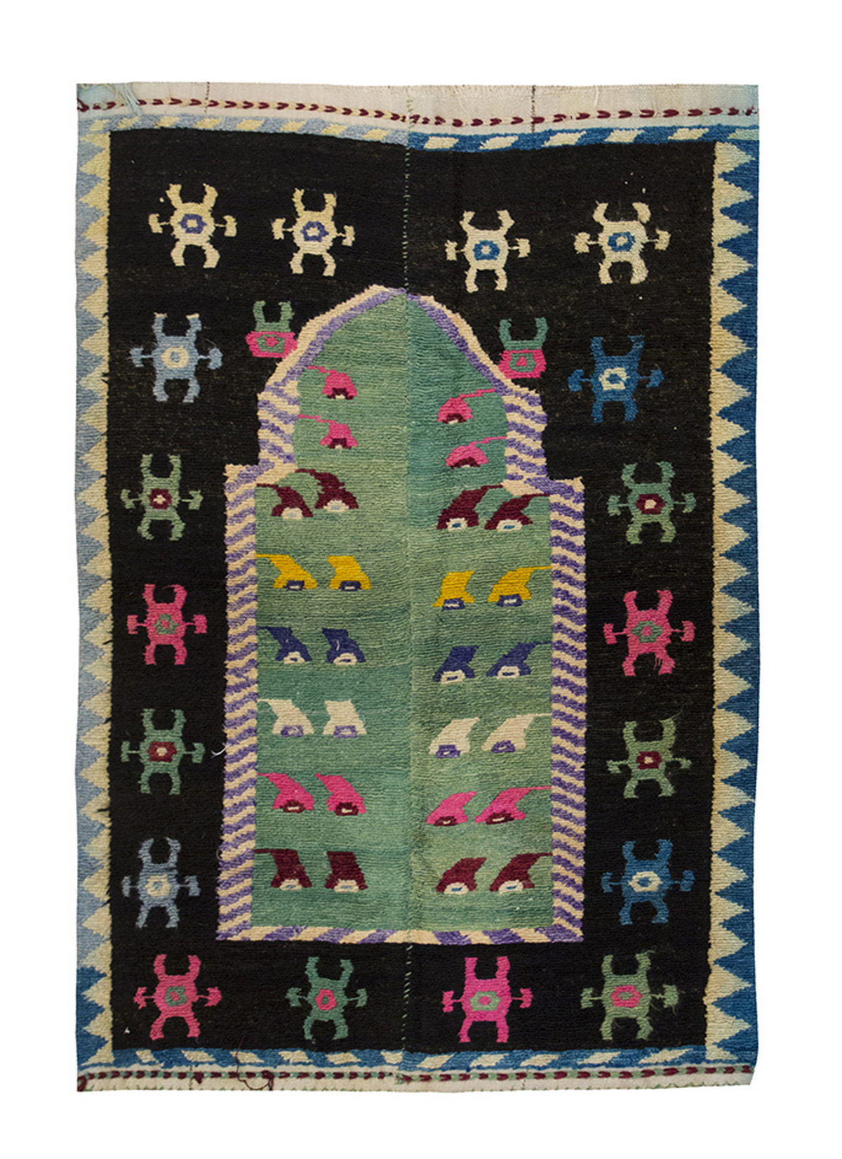 4'1"x5'3" ft Turkish Tulu,Tulu Rug, Karapınar Tulu Rug, Vintage Tulu 124 x 160 cm