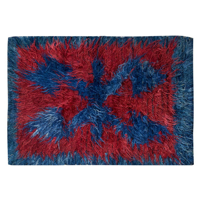 4'2"x5'9" ft Turkish Tulu,Tulu Rug, Karapınar Tulu Rug, Vintage Tulu 128 x 174 cm