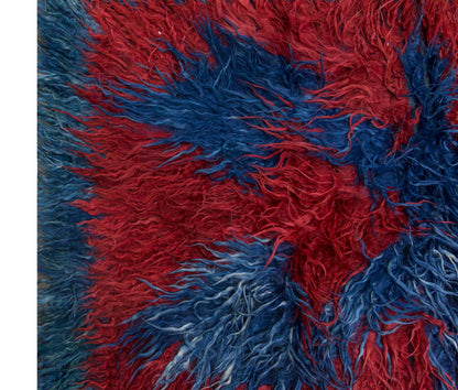 4'2"x5'9" ft Turkish Tulu,Tulu Rug, Karapınar Tulu Rug, Vintage Tulu 128 x 174 cm