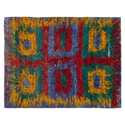 4'2"x6'3" ft Turkish Tulu,Tulu Rug, Karapınar Tulu Rug, Vintage Tulu 128 x 190 cm