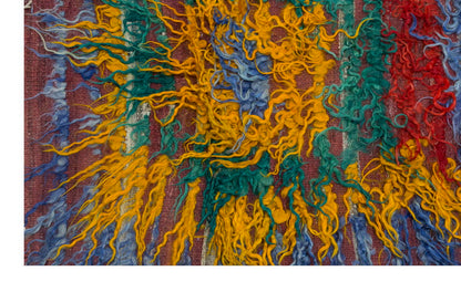 4'2"x6'3" ft Turkish Tulu,Tulu Rug, Karapınar Tulu Rug, Vintage Tulu 128 x 190 cm