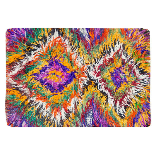 4'2"x6 ft Turkish Tulu,Tulu Rug, Karapınar Tulu Rug, Vintage Tulu 128 x 182 cm