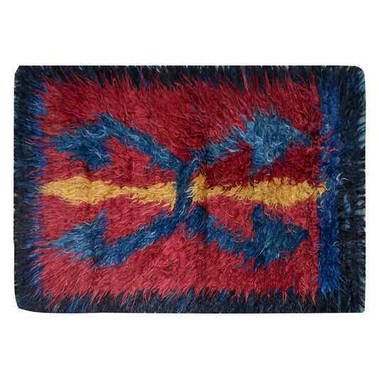 4'3"x5'10" ft Turkish Tulu,Tulu Rug, Karapınar Tulu Rug, Vintage Tulu 129 x 177 cm