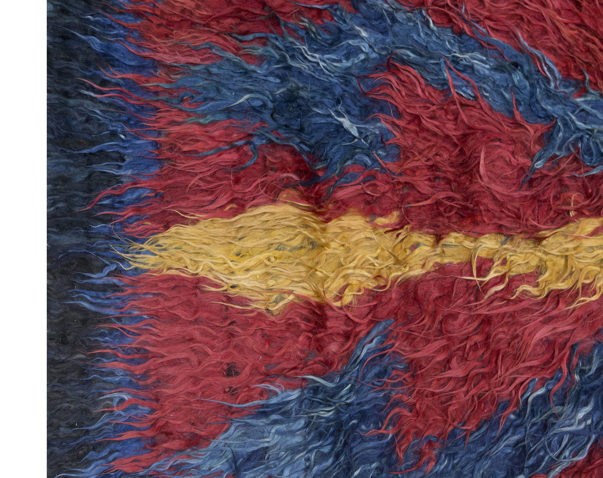 4'3"x5'10" ft Turkish Tulu,Tulu Rug, Karapınar Tulu Rug, Vintage Tulu 129 x 177 cm