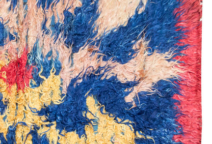 4'4"x5'10" ft Turkish Tulu,Tulu Rug, Karapınar Tulu Rug, Vintage Tulu 132 x 179 cm