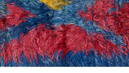4'5"x6'4" ft Turkish Tulu,Tulu Rug, Karapınar Tulu Rug, Vintage Tulu 135 x 192 cm