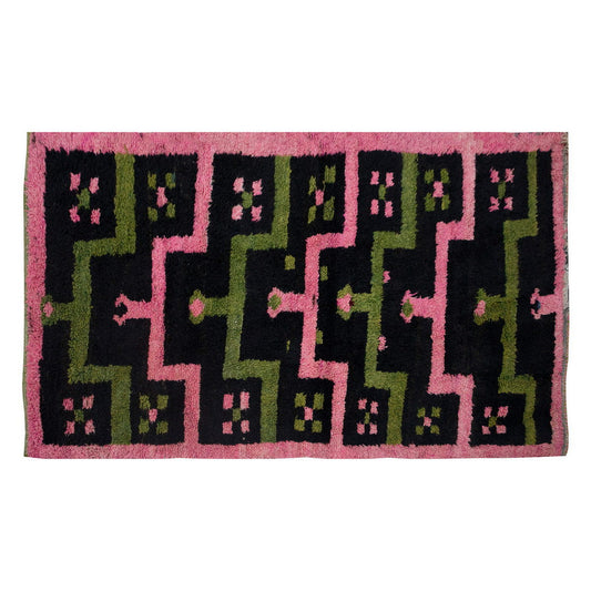4'5"x7'7" ft Turkish Tulu,Tulu Rug, Karapınar Tulu Rug, Vintage Tulu 134 x 230 cm