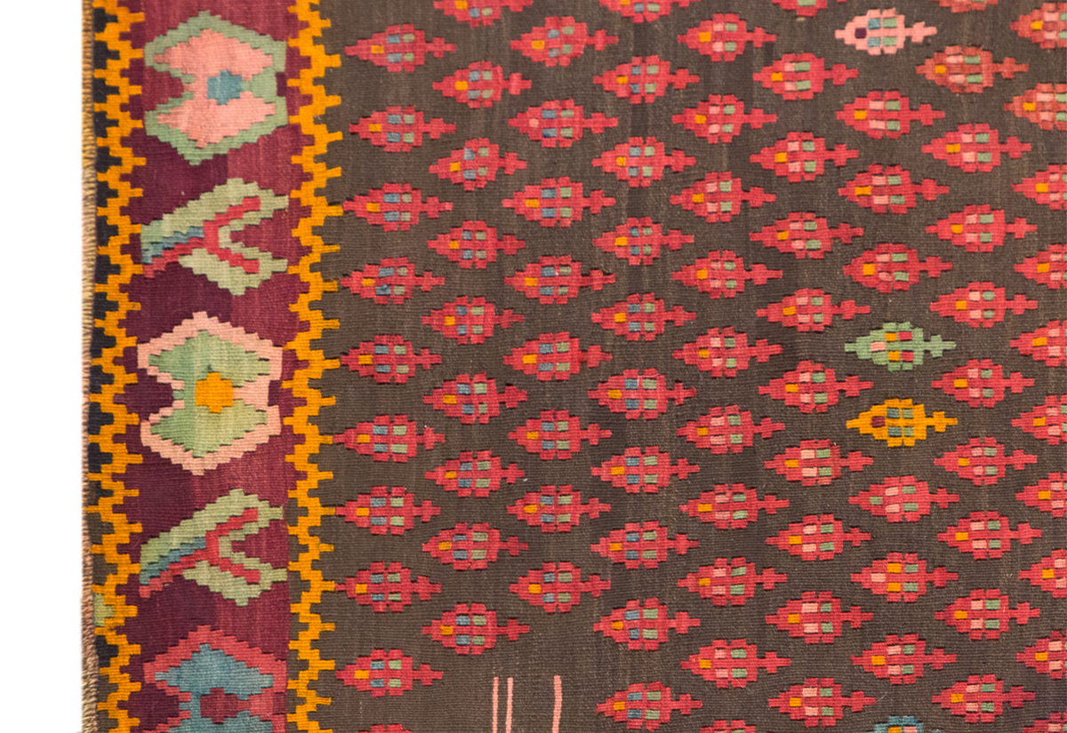 4.8 x 7.1 ft, Vintage Karabagh Kilim, Handwoven Wool