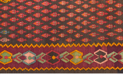 4.8 x 7.1 ft, Vintage Karabagh Kilim, Handwoven Wool