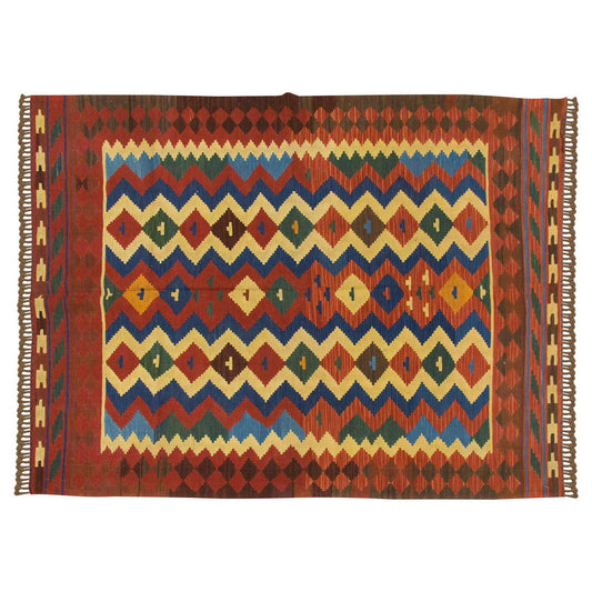4.8x6.7 feet Kilim,5x7 Kilim Rug,Turkish Kilim Rug,Oushak Kilim,Handwoven Kilim, Handspun Wool Kilim Rug,New Kilim Rug,Natural Color Kilim