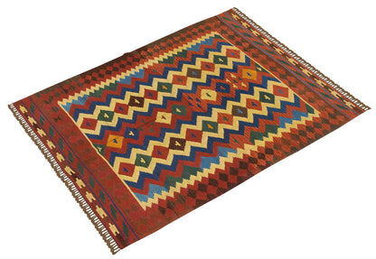 4.8x6.7 feet Kilim,5x7 Kilim Rug,Turkish Kilim Rug,Oushak Kilim,Handwoven Kilim, Handspun Wool Kilim Rug,New Kilim Rug,Natural Color Kilim
