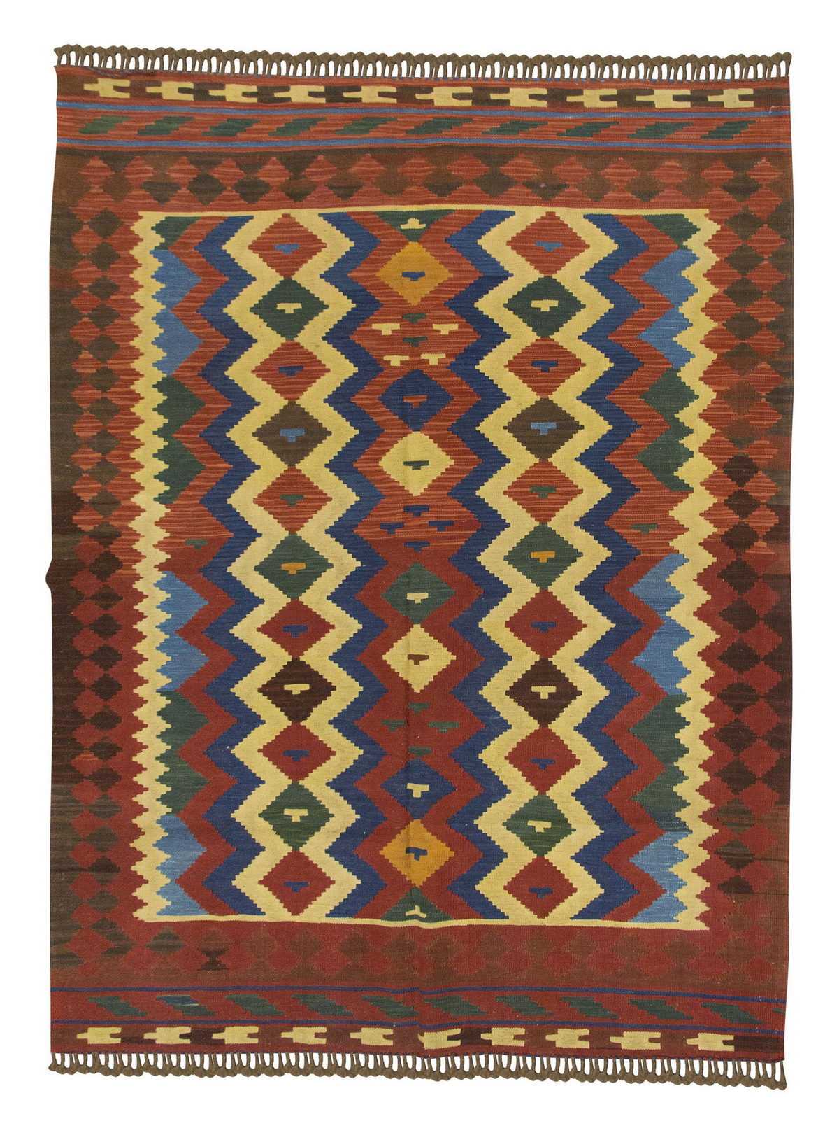 4.8x6.7 feet Kilim,5x7 Kilim Rug,Turkish Kilim Rug,Oushak Kilim,Handwoven Kilim, Handspun Wool Kilim Rug,New Kilim Rug,Natural Color Kilim