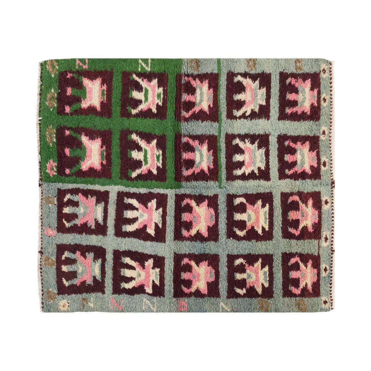 4 x 4'9 ft Turkish Tulu,Tulu Rug, Karapınar Tulu Rug, Vintage Tulu 119 x 146 cm