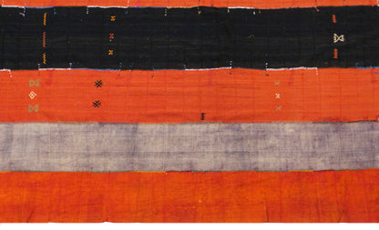 Vintage Konya Cihanbeyli Curtain Kilim Rug, 6.7 x 14 ft, 205 x 440 cm, Handwoven Turkish Wool Kilim