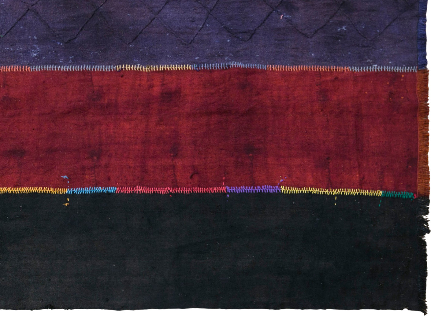 Vintage Konya Cihanbeyli Curtain Kilim Rug, 8 x 15 ft, 245 x 455 cm, Handwoven Turkish Wool Kilim