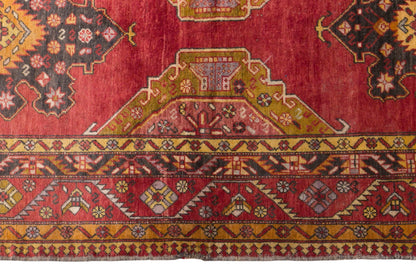Vintage Konya Derbent Rug, 150 × 320 cm / 4.9 x 10 ft Rug, Handmade Wool Turkish Rug