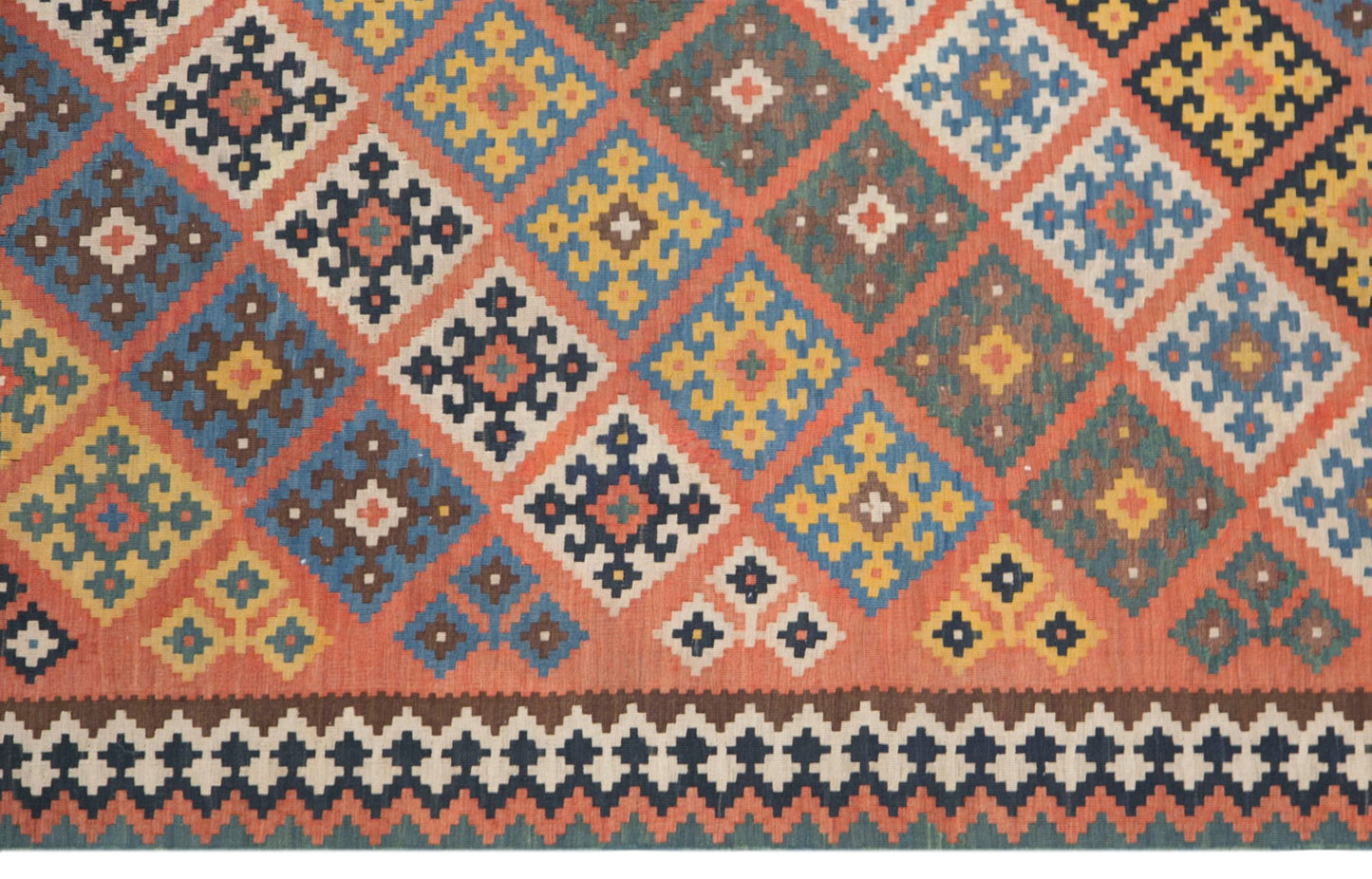 Antique Kilim Rug 4.8 x 8.4 feet 145 x 255 cm